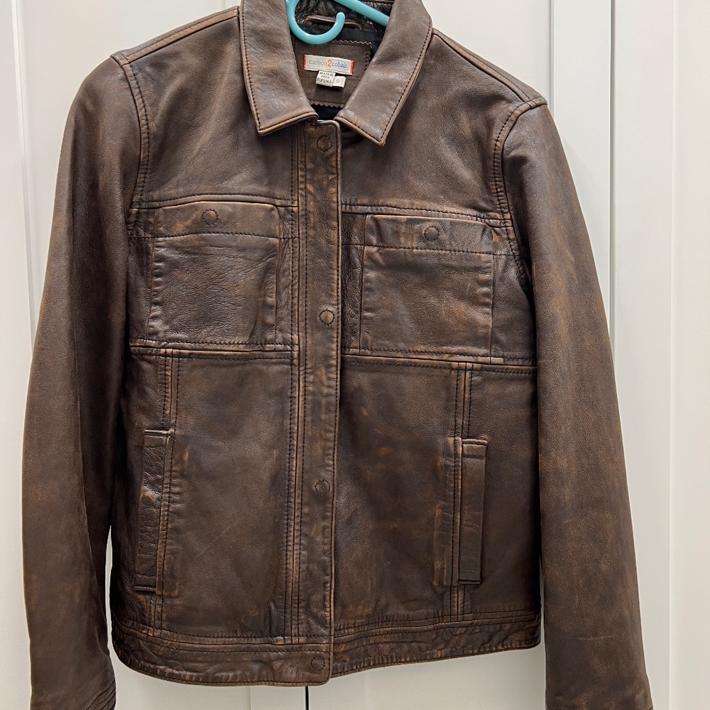 Carbon2Cobalt Avion Leather Jacket